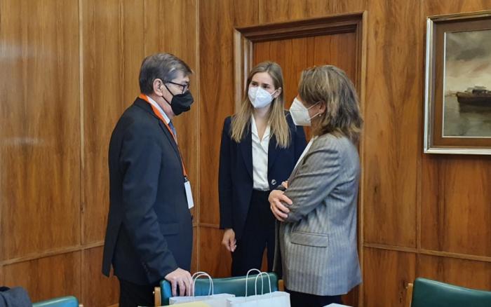 Arturo Aliaga presenta a Teresa Ribera la ejecución de los proyectos aragoneses financiados con fondos del Plan de Recuperación, Transformación y Resiliencia