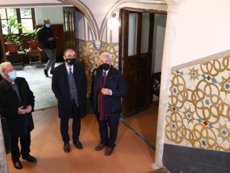 Javier Lambán visita el Real Seminario de San Carlos